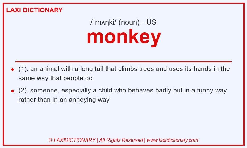 Definition monkey in American English