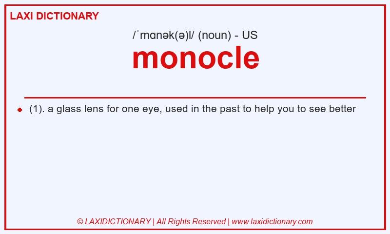Definition monocle in American English
