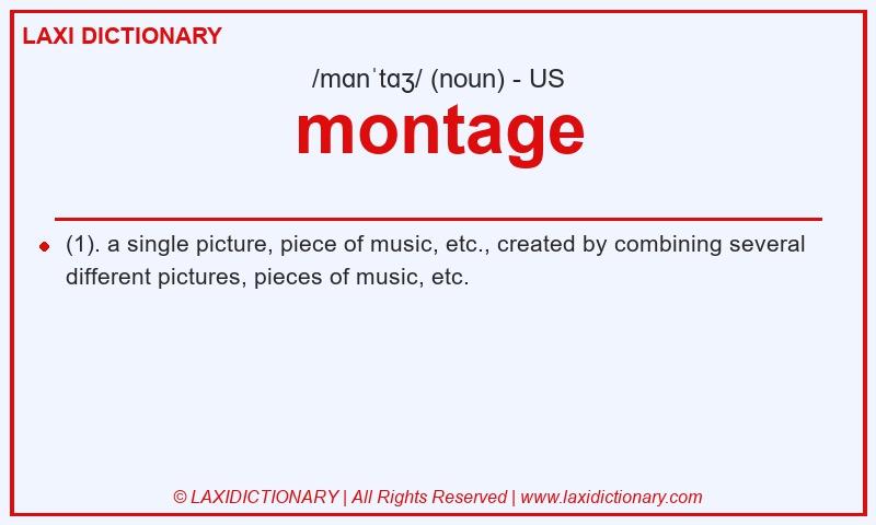Definition montage in American English