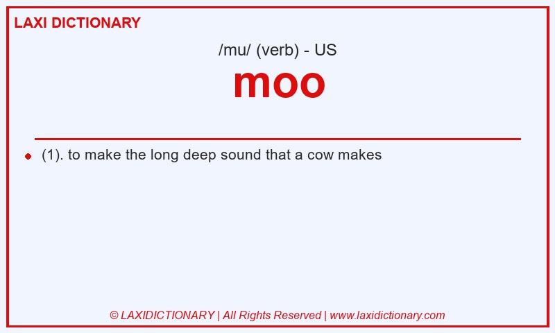 Definition moo in American English