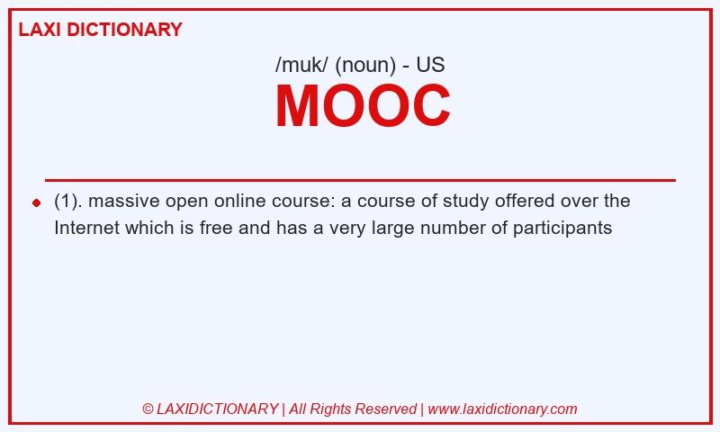 Definition MOOC in American English
