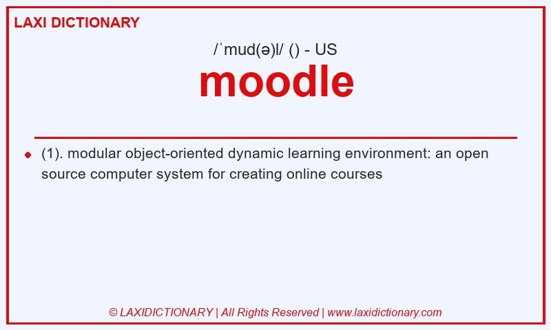 Definition moodle in American English