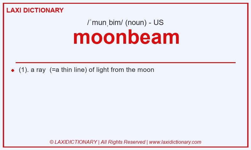 Definition moonbeam in American English
