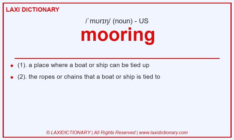 Definition mooring in American English