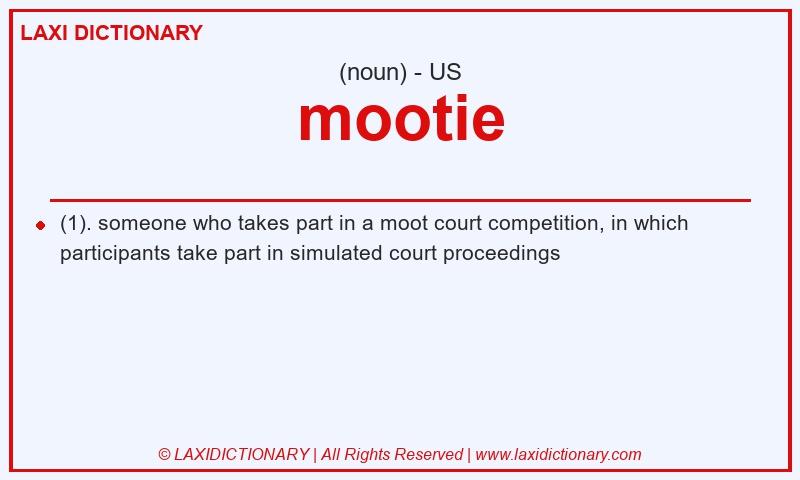 Definition mootie in American English
