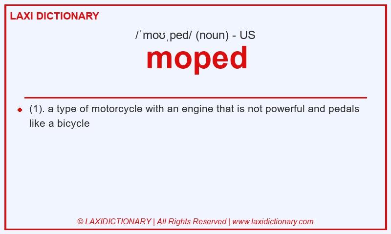 Definition moped in American English