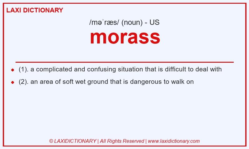 Definition morass in American English