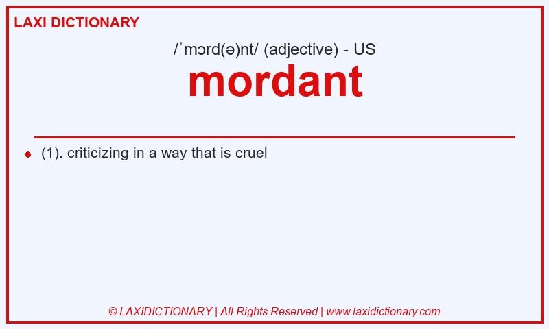 Definition mordant in American English