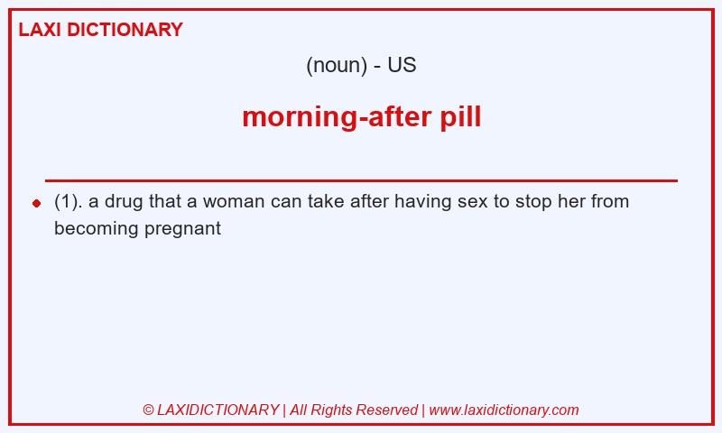 Definition morning-after pill in American English