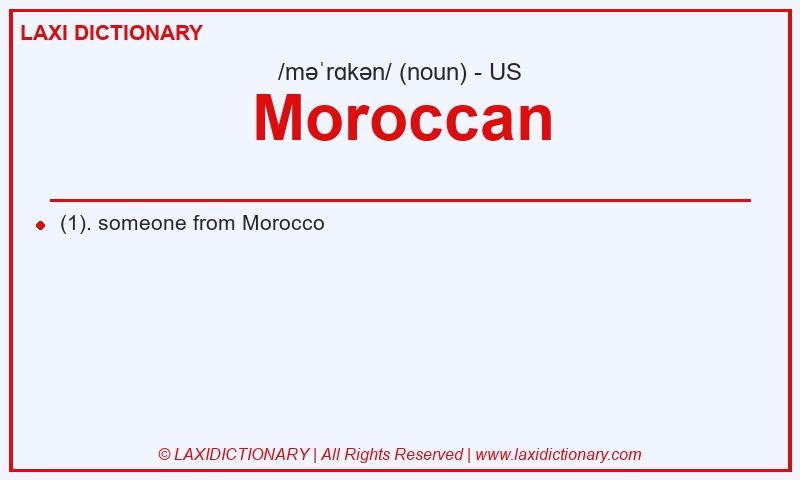 Definition Moroccan in American English