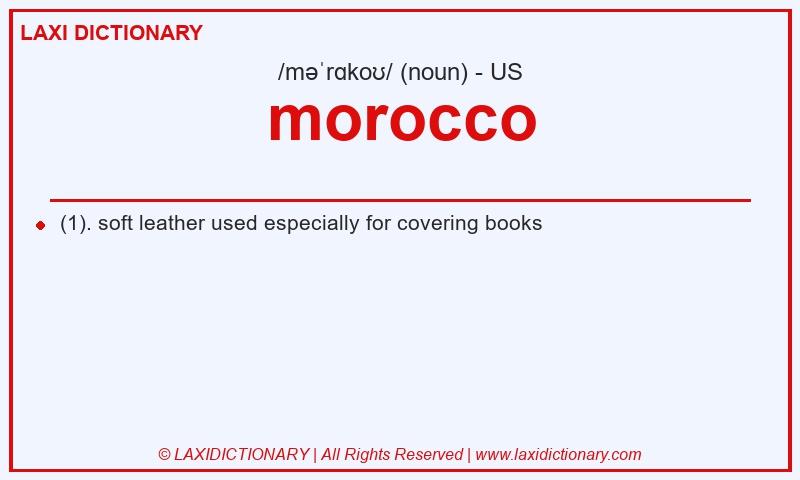 Definition morocco in American English