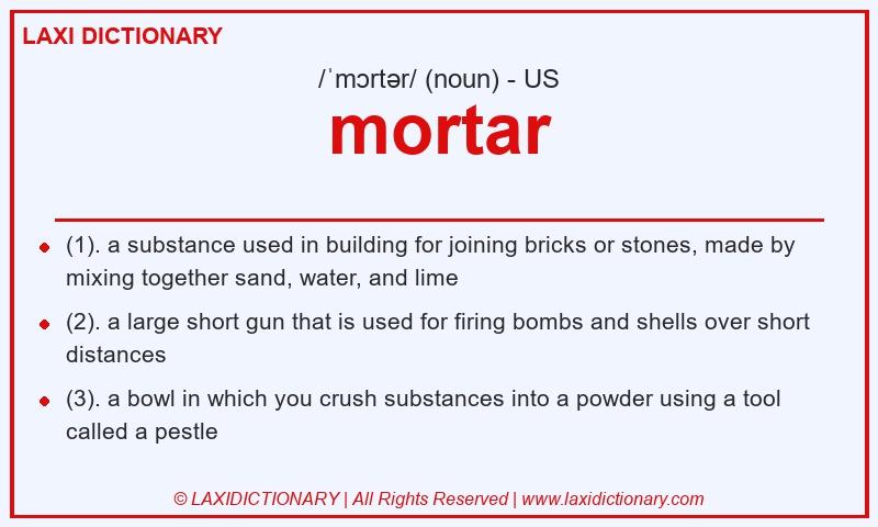 Definition mortar in American English
