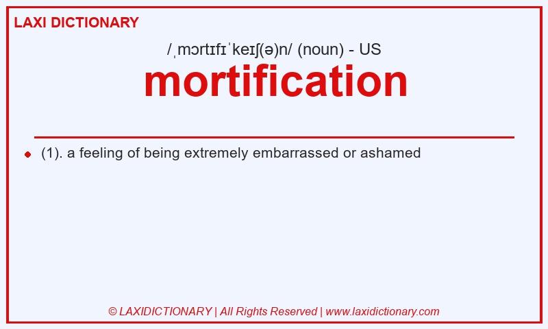 Definition mortification in American English