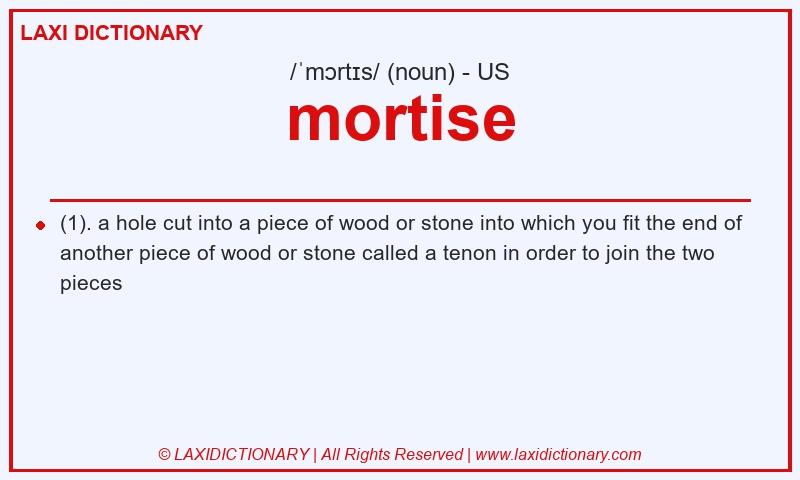 Definition mortise in American English