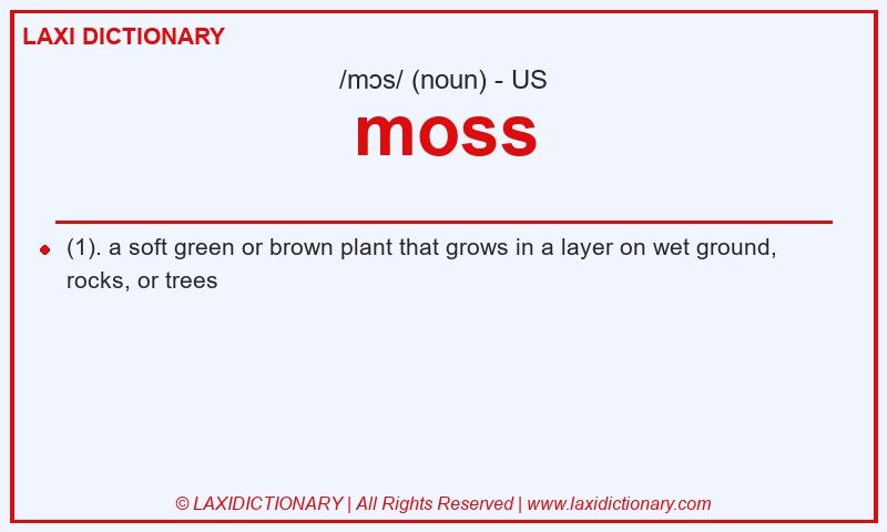 Definition moss in American English