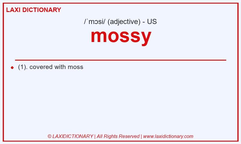 Definition mossy in American English