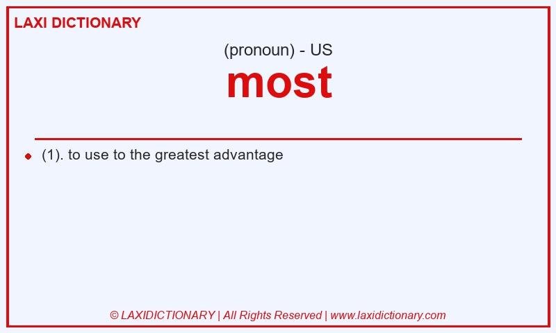 Definition most in American English