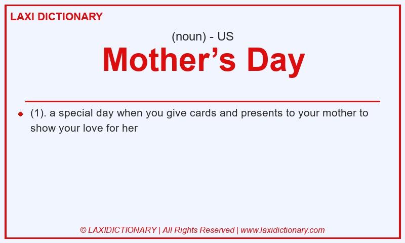 Definition Mother’s Day in American English