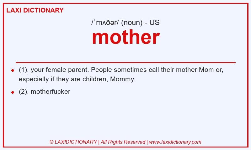 Definition mother in American English