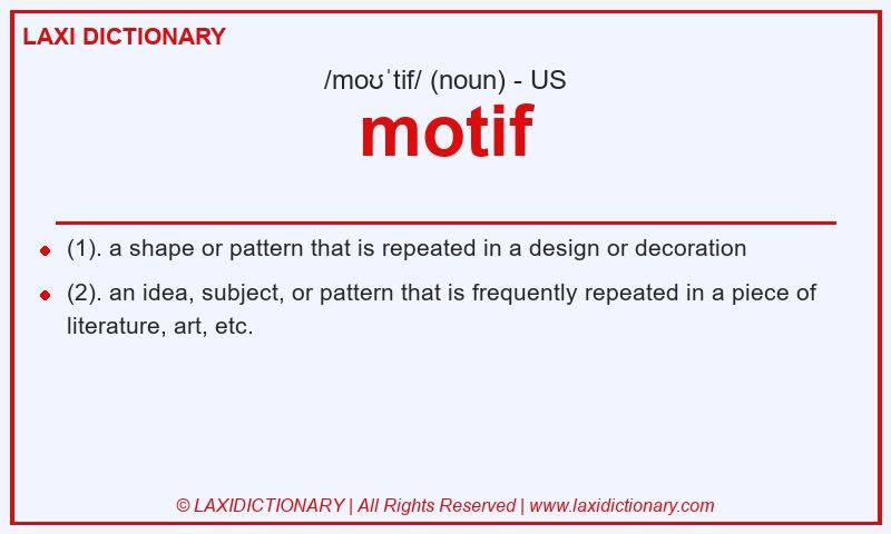 Definition motif in American English