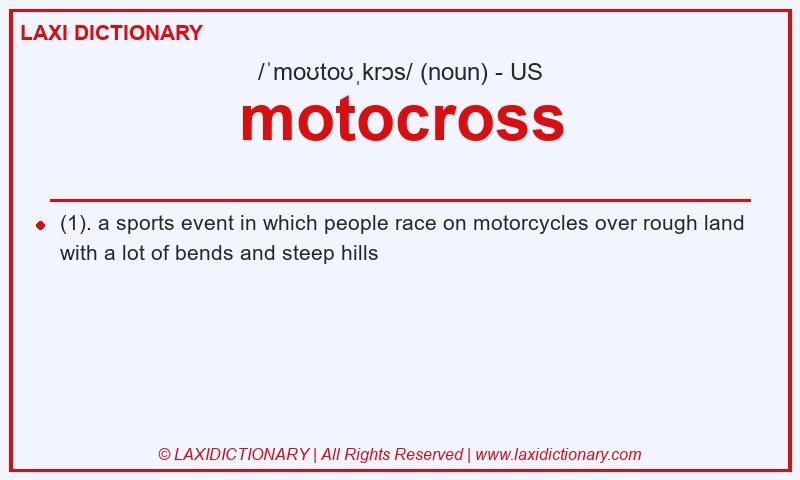 Definition motocross in American English