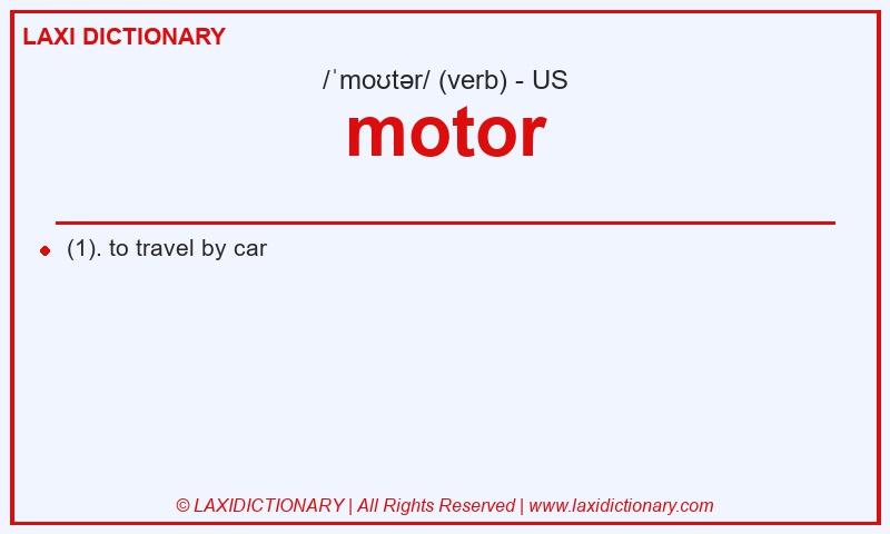 Definition motor in American English