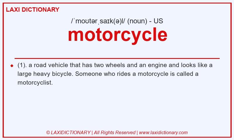 Definition motorcycle in American English