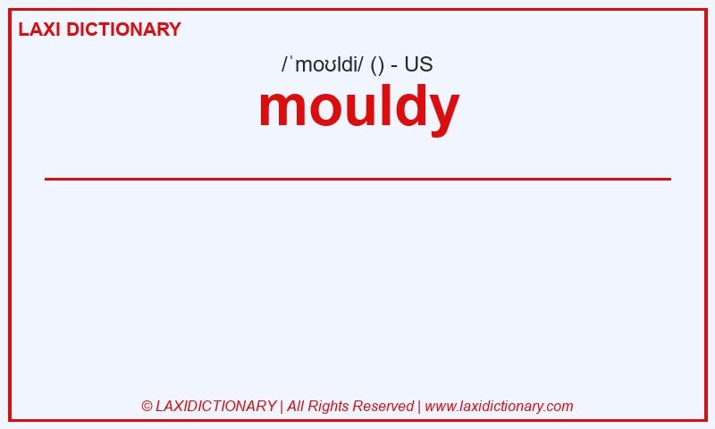 Definition mouldy in American English