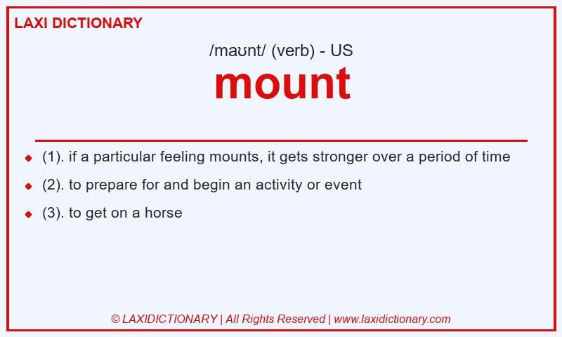 Definition mount in American English