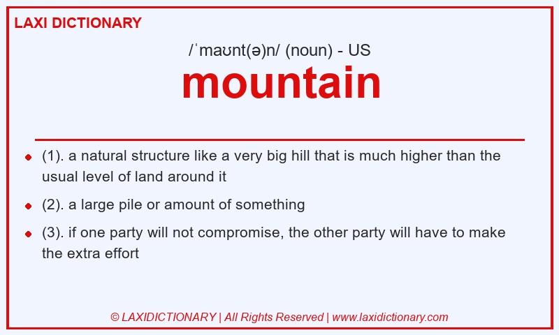 Definition mountain in American English
