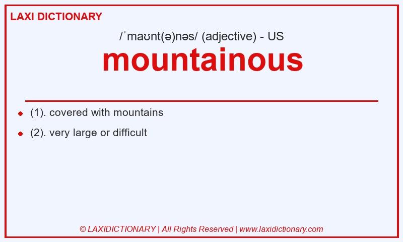 Definition mountainous in American English