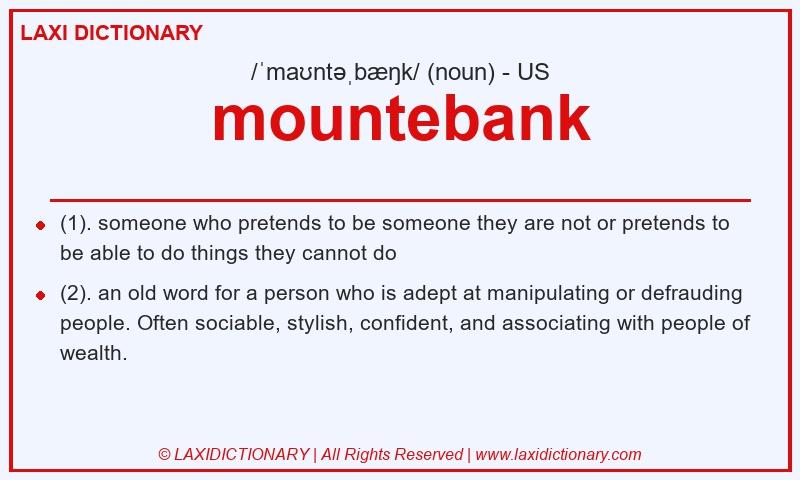 Definition mountebank in American English