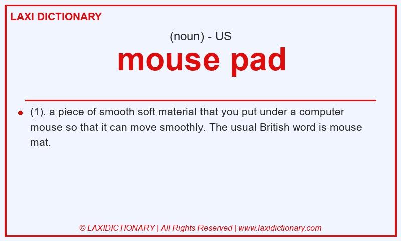 Definition mouse pad in American English