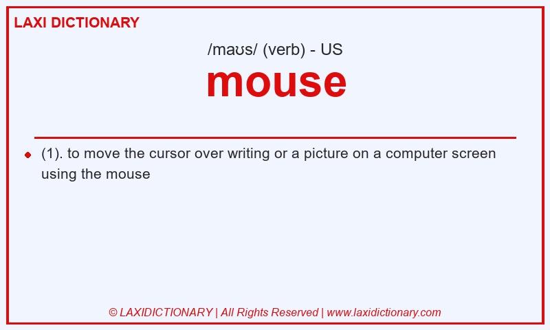 Definition mouse in American English