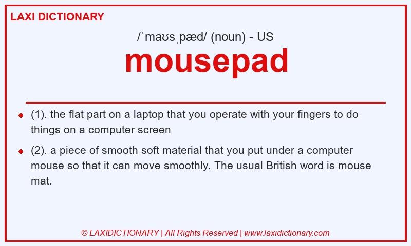 Definition mousepad in American English
