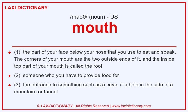 Definition mouth in American English