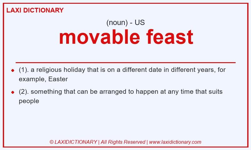 Definition movable feast in American English