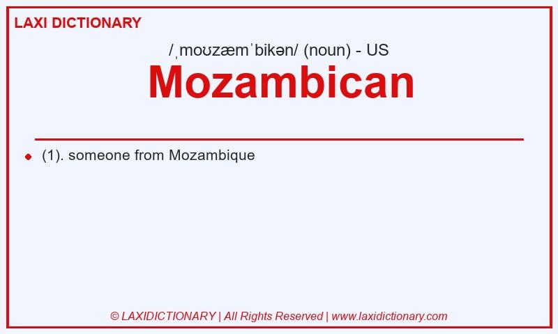 Definition Mozambican in American English