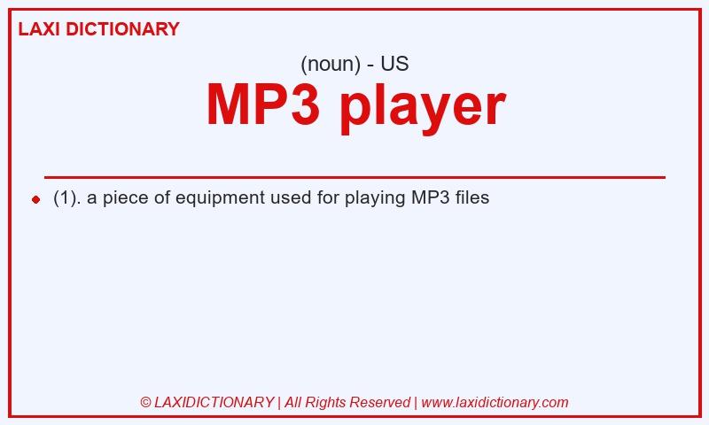 Definition MP3 player in American English