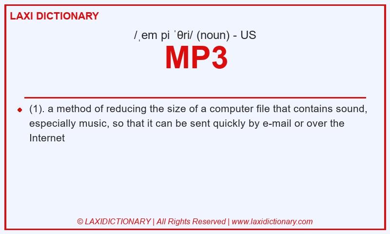 Definition MP3 in American English