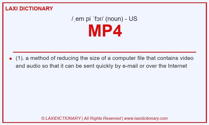 Definition MP4 in American English