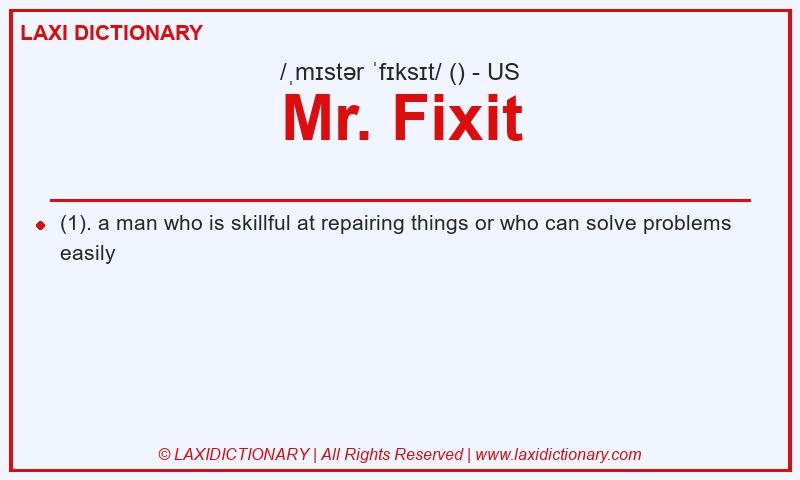 Definition Mr. Fixit in American English