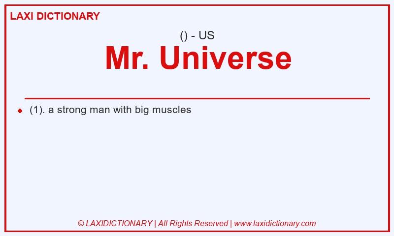 Definition Mr. Universe in American English