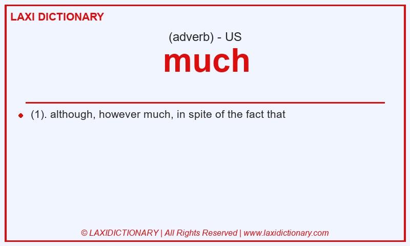 Definition much in American English