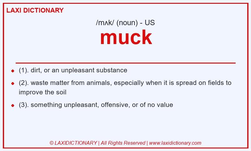 Definition muck in American English