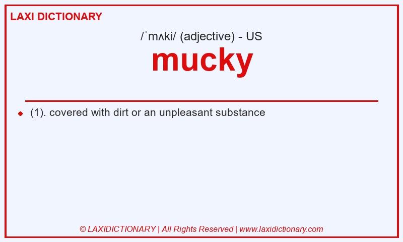 Definition mucky in American English