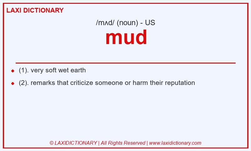 Definition mud in American English
