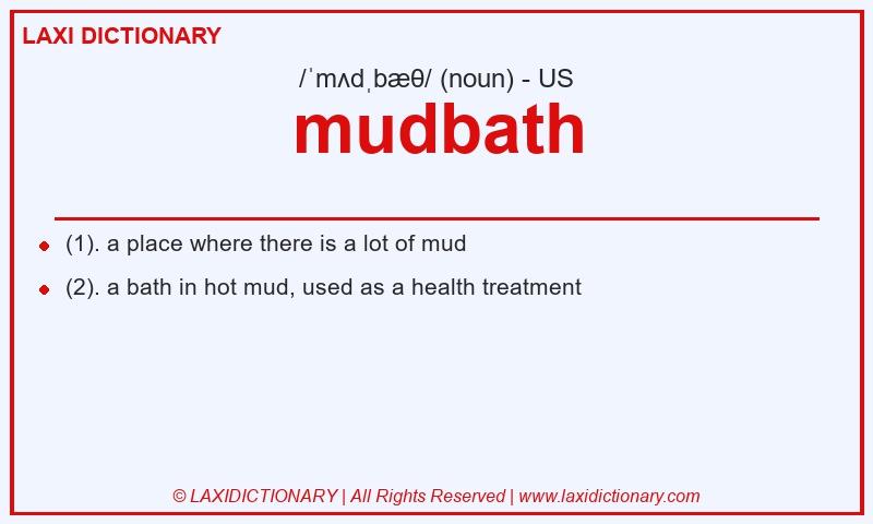 Definition mudbath in American English