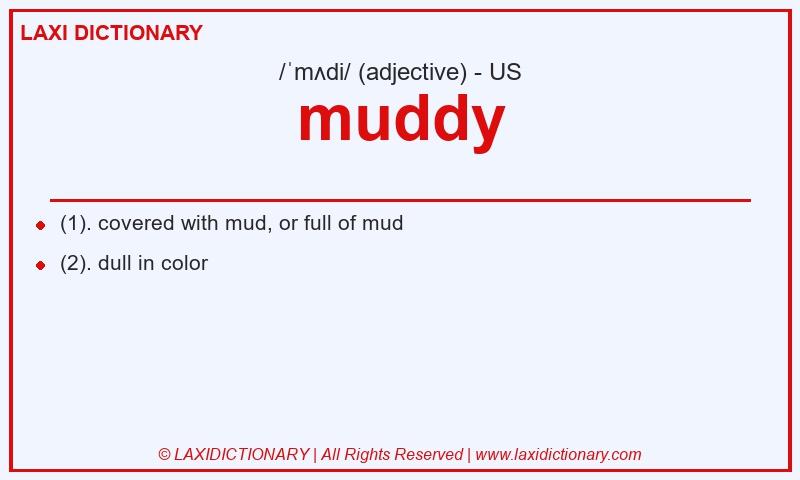 Definition muddy in American English