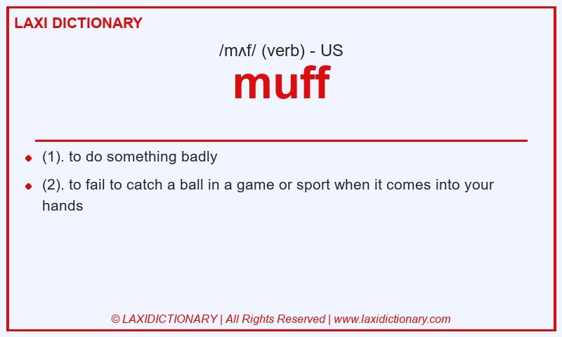 Definition muff in American English